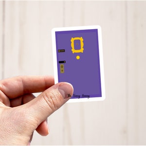 Best Friends Sticker, Famous Purple Door Sticker, TV Show Sticker, Planner Sticker, Water Bottle Sticker Friends, Yellow Picture Frame