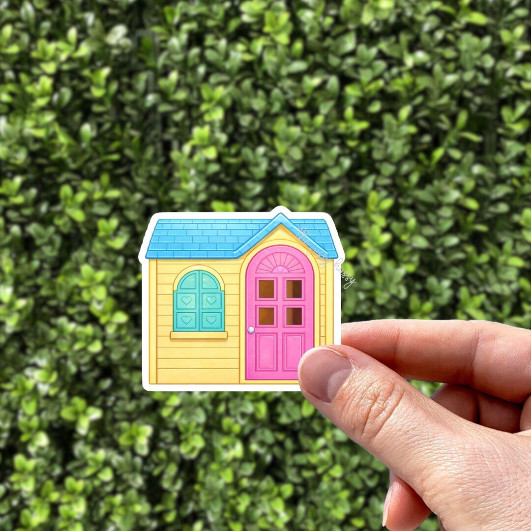 Playhouse Sticker, Kids Clubhouse Sticker, Treehouse Sticker, Colorful ...
