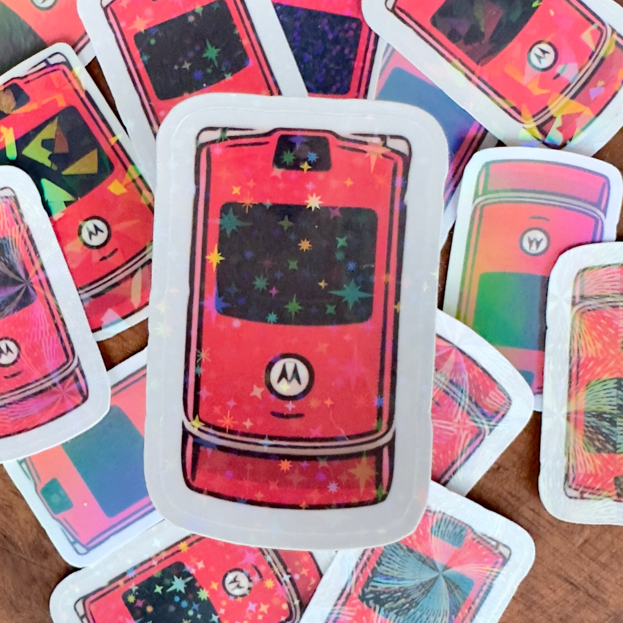 Pink Razor Cell Hot Pink RAZR Flip Phone Sticker, Motorola Razor Cell Phone Sticker - Etsy