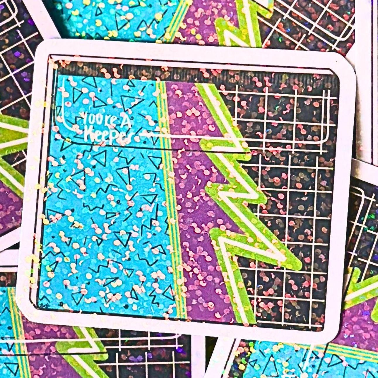 You're a Keeper Sticker, 90s Trapper Keeper, Nostalgia 90s Design, Binder Sticker, 90s School Supply, 90s School Supplies