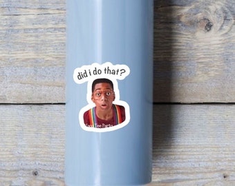 Did I Do That Sticker, Steve Erkel Sticker, Family Matters Sticker, TGIF Sticker, 90's Friday Night Sitcom, You Have any Cheese? Suspenders