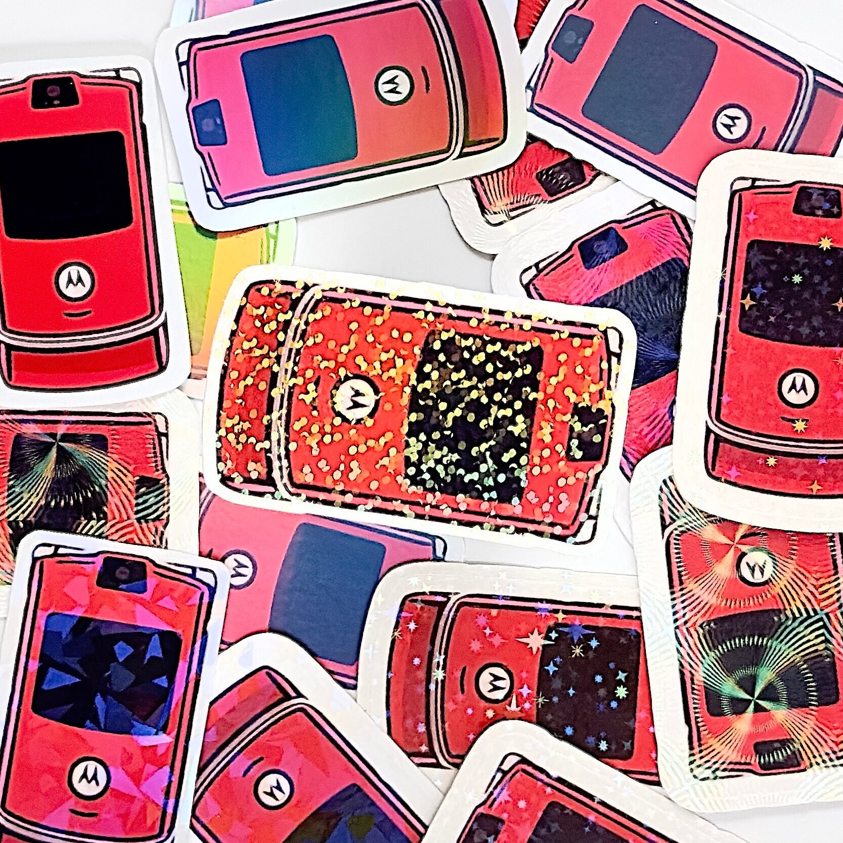 Pink Razor Cell Hot Pink RAZR Flip Phone Sticker, Motorola Razor Cell Phone Sticker - Etsy