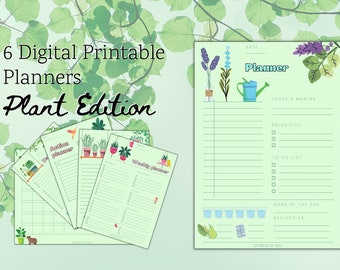Plant Planners | Daily Planner PDF| Action Planner  | Priority Planner | Routine Planner | Week Planner | Monthly Planner| Printable Planner