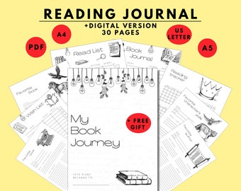 Reading Planner Printable Reading Log Reading Tracker - Etsy