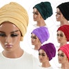 New Women Solid Color Braids Turban Caps Twisted Headscarf Chemo Head Wraps Stretchy Bean Bonnet Cancer Pre Td Headwear From 2,61 € | DHgate - View #6