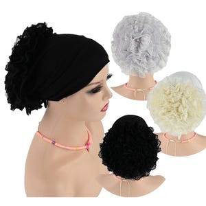 TURBAN LIFTER Non Slip All In One TICHEL Volume Cap Under Headwear Volumizer, Hijab Shaper, Adjustable Lace Volumizer, Head Wrap Shaper