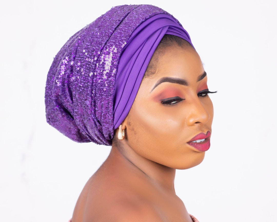 SEQUINS Turban Wrap, One Turban Multi Ways to Style, Beanie Wrap