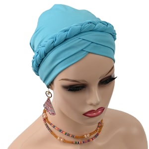 CHEMO CAPS PRE-Tied Braided Cancer Beanies Chemo Headwear Nurses Caps Fashion Turban Gift For Her Women Protective Styling Curly Hair Cap