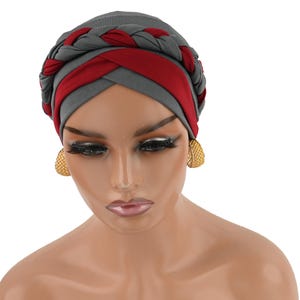 Chemo Caps PRE-TIED BRAIDED Cancer Beanies Chemo Headwear Cancer Caps Braided Turban, Gift For Her Women Protective Styling Curly Hair Cap