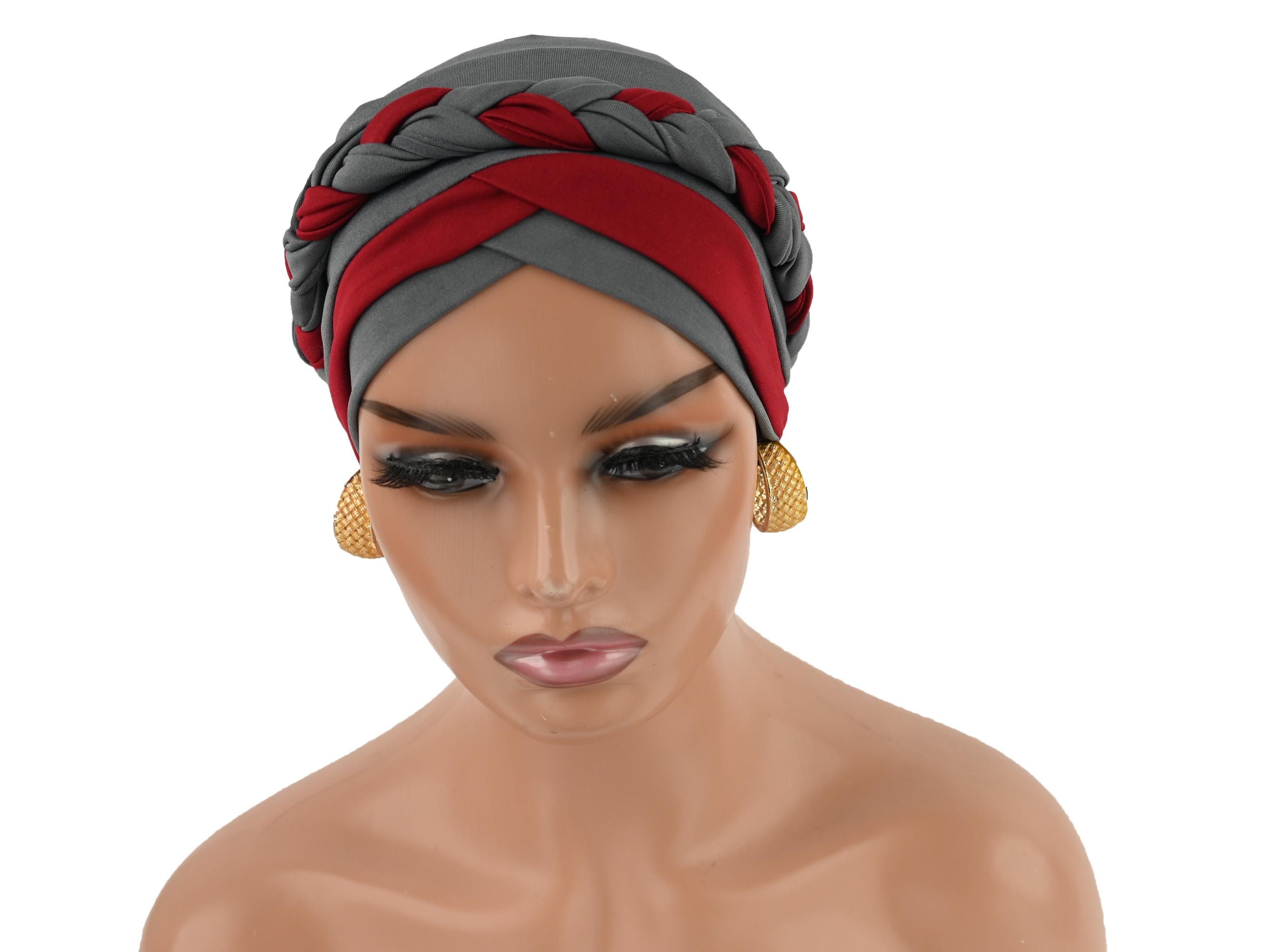 Chemo Caps PRE-TIED BRAIDED Cancer Beanies Chemo Headwear 