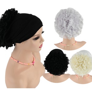 TURBAN LIFTER Non Slip All In One TICHEL Volume Cap Under Headwear Volumizer, Hijab Shaper, Adjustable Lace Volumizer, Head Wrap Shaper