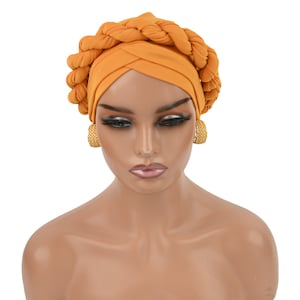 TWISTED Pre-Tied Turban, Chemo Hat, Alopecia Hat, Protective Hair Hats, Gift for Women, Boho Chic, Women Caps, Full Coverage, Stretchy Cap