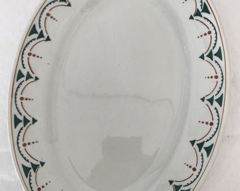 Oval dish 37cm KG Lunéville decor Succao circa 1900