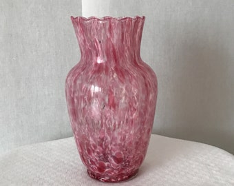 Clichy pink blown glass vase circa 1930