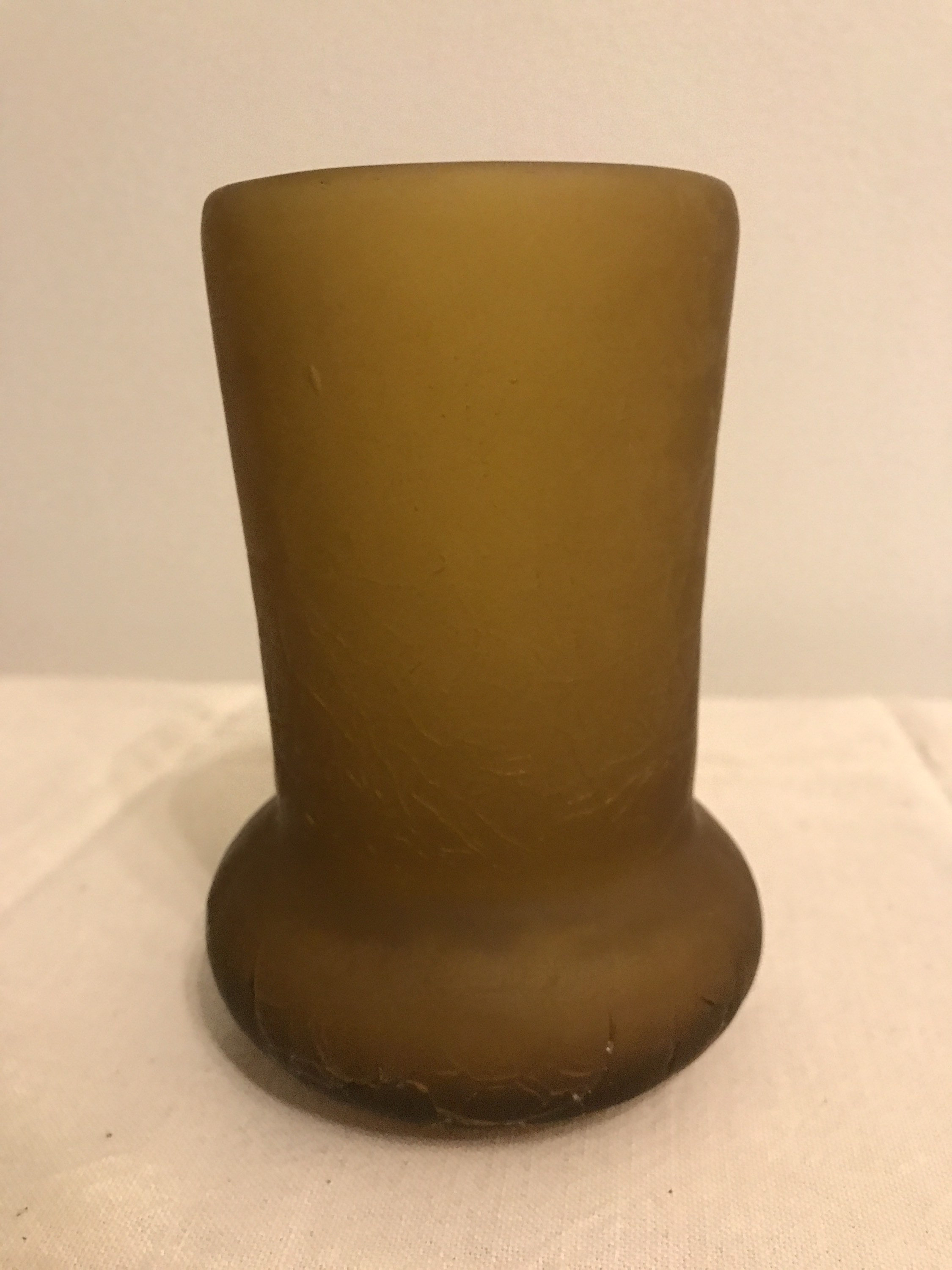 Pâte de Verre, Petit Vase Craquelé Circa 1930