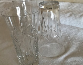 Series of three crystal orangeade glasses from Saint Louis circa 1950