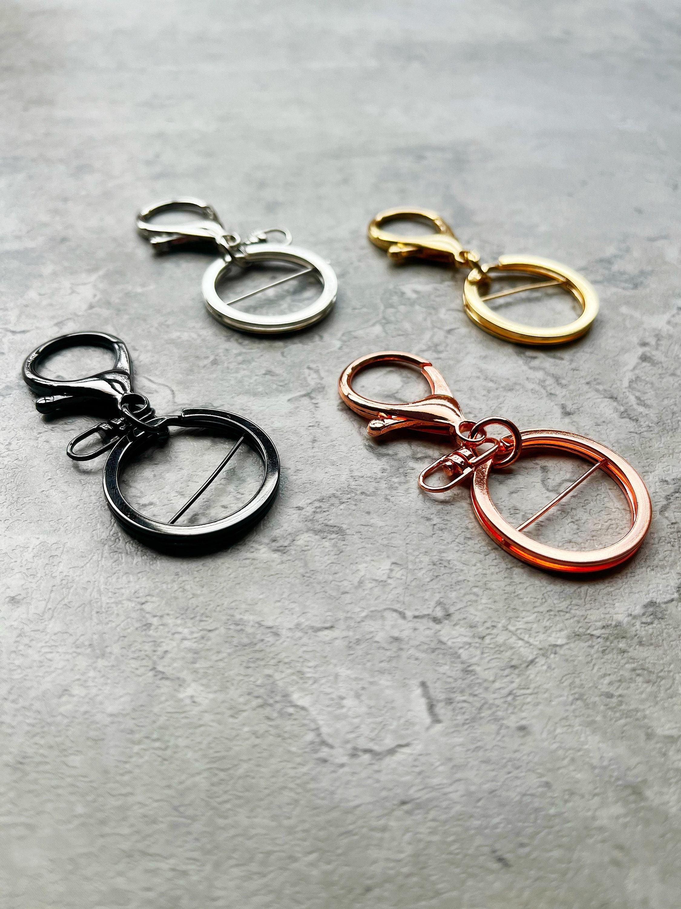 10 X Key Chain Supplies, Swivel Clasp, Key Clip, Big Lobster Clasp, Snap  Clip Hook, Key Ring, Split Rings Silver, Bronze, Copper, Steel 