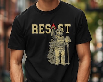 Smokey Bear Resist Shirt, Environmental Activism Tshirt, National Park Shirt, Protect Our National Parks Tee, Parks Over Profit Granola Girl