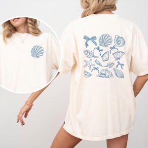 Comfort Colors® SeaShell Shirt, Beach Tshirt, Summer Woman Shirt, Ocean Lover Gift, Summer Shirt, Summer Vacation Shirts, Summer Woman Shirt