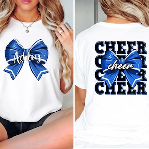 Custom Cheer Name Tshirt, Personalized Cheerleader Gift, Cheer Mom with Name Shirt, Cheer Competition Shirt, Cheer Mom Shirt, Mascot Shirt