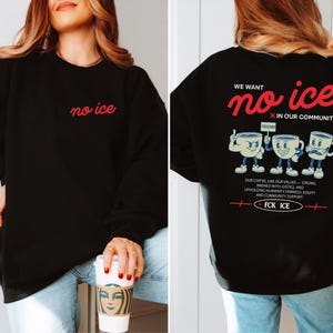 Abolish ICE Protest Sweatshirt: Retro Social Justice Human Rights Crewneck image 2