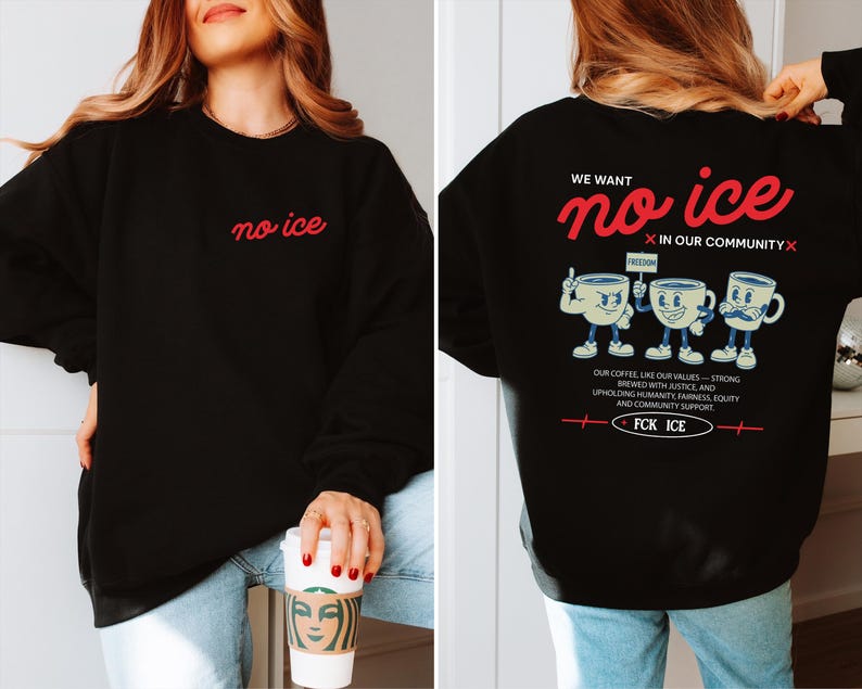 Abolish ICE Protest Sweatshirt: Retro Social Justice Human Rights Crewneck image 2