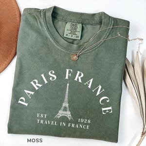 Comfort Colors Paris France Shirt, Eiffel Tower Shirt, Travel To France Shirt, France Shirt, Gift For Paris Lover, Paris Lover Shirt
