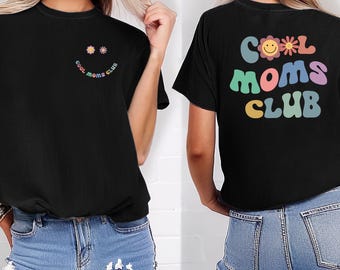 Comfort Colors Cool Moms Club T-Shirt, Trendy Mom Outfit