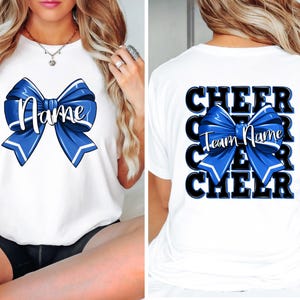 Custom Cheer Name Tshirt, Personalized Cheerleader Gift, Cheer Mom with Name Shirt, Cheer Competition Outfit, Mascot Shirt, Cheer Mom Shirt
