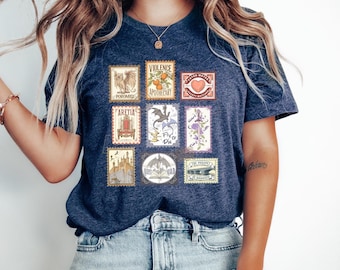 Fourth Wing Stamp Shirt: Dragon Rider Romantasy Bookish Tee