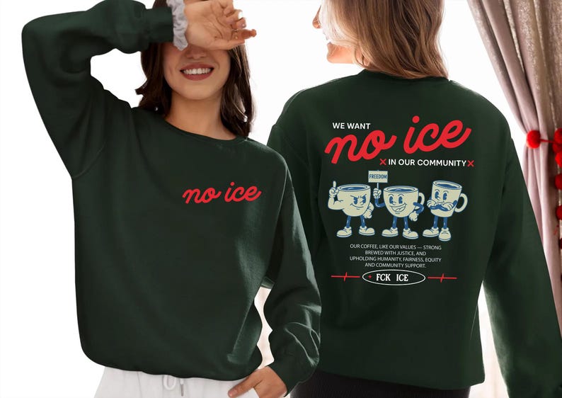 Abolish ICE Protest Sweatshirt: Retro Social Justice Human Rights Crewneck image 6