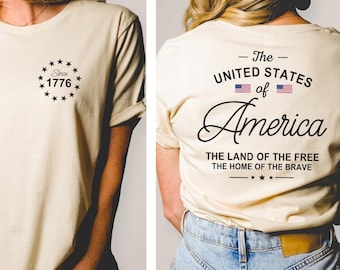 USA 1776 T-Shirt: Patriotic 4th of July Shirt
