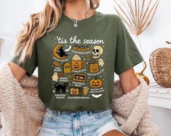 Camiseta gráfica retro de Halloween: Camisa de bruja calabaza