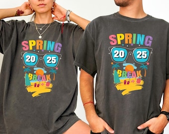 Comfort Colors Spring Break 2025 T-Shirt: Family Cruise Squad Tee