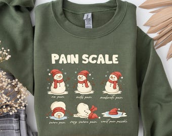 Christmas Nurse Sweatshirt: Funny Pain Scale Crewneck