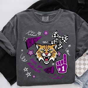 Retro School Spirit Comfort Colors Shirts, Custom Team Mascot Shirt, Football Mom, Football Season Tee, Game Day Shirt, Favorite Team Shirt