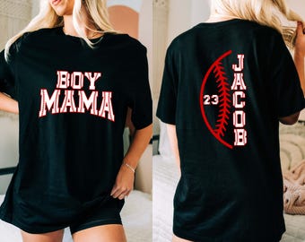 Custom Baseball Mama Tshirt, Boy Mama Baseball Shirt, Personalized Baseball Shirt, Mothers day Gift, Baseball Lover Shirt, Mothers Day Shirt