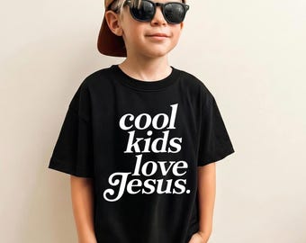 Kids Christian T-Shirt: Retro Typography Faith Tee, Youth Apparel