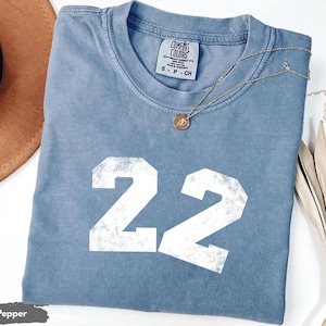 Comfort Colors Custom Mascot Number Shirt, Game Day Shirts,School Team Number Shirt, Team Mascot Shirt, Personalized Sports Number Shirt