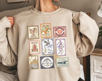 Fourth Wing Stamp Sweatshirt: Dragon Rider Romantasy Bookish Crewneck