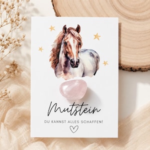 Courage stone school enrollment girl horse schoolchild encourager gift start of school filling school cone lucky charm start of school lucky stone riding