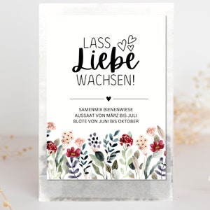 Hochzeit Gastgeschenk Blumensamen, Gastgeschenk Hochzeit Samen, Nachhaltige Gastgeschenke, Blumensamen als Gastgeschenk, Geschenk Gäste Bild 1