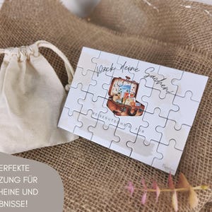 Puzzle Reise Gutschein Überraschung Mann individuell, kreative Rätsel Geschenkidee Reiseliebhaber personalisierbarer zum Selbstausfüllen