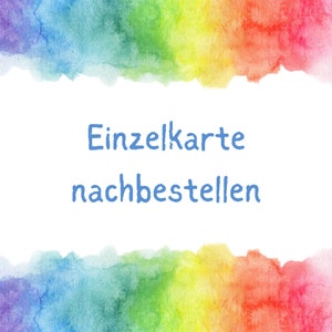 Nachbestellung von Einzelkarten, Gastgeschenktüten mit Stickern