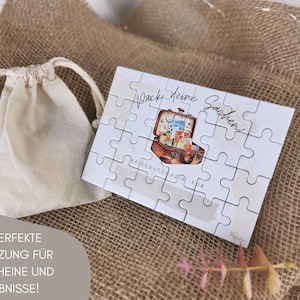 Puzzle Reise Gutschein Geburtstag Überraschung Mann, Geschenkidee Urlaub runder Geburtstag beste Freundin personalisierbarer zum Jahrestag