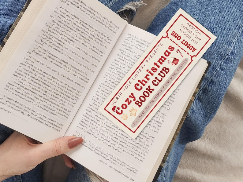 Lesezeichen Weihnachten Christmas Book Club Geschenk Book Girl Bookmark Weihnachtsgeschenk Christmas Romance Bücherwurm Book Merch Book Tok