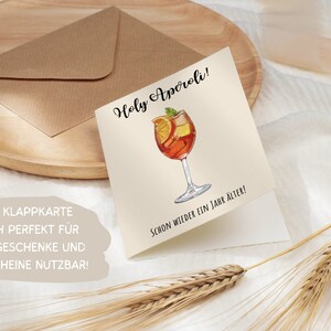 Lustige Grußkarte Holy Aperoli, Humorvolle A6 Klappkarte Freundin Happy Birthday, Spritz Geburtstagskarte Freund, Geschenk Glückwunschkarte