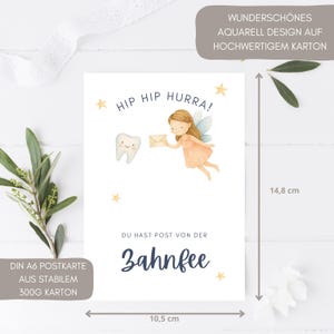 Geschenk von Zahnfee Post Wackelzahn Münze Zahnfee Brief Zahnlücke personalisierbares Geschenk Zahnfee Junge Belohnung Tooth Fairy Idee