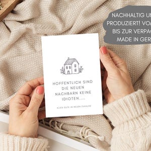 Lustige Einweihungskarte Umzug, Witzig Einweihungsparty Geschenk Haus, Humorvoll Glückwunschkarte Einzug New Home Einweihungsgeschenk Freund