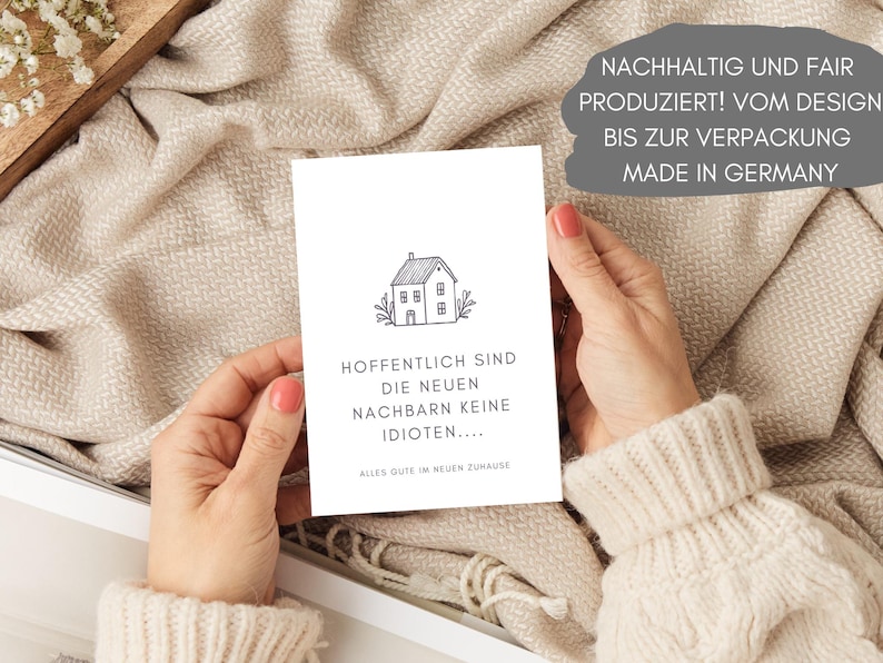 Lustige Einweihungskarte Umzug, Witzig Einweihungsparty Geschenk Haus, Humorvoll Glückwunschkarte Einzug New Home Einweihungsgeschenk Freund